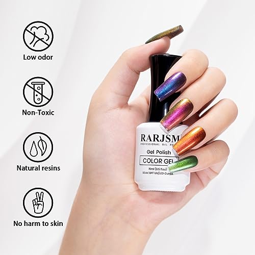RARJSM 15ml Dark Blue Purple Chameleon Gel Nail Polish for Stunning Manicures - Image 4