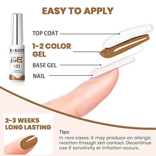 RARJSM Gel Paint for Nail Art Nude Liner Gel Nail Polish Set 12 Colors 5ml Pink Brown Line Art Gel Polish Build in Thin Sharp Brush for Swirl Nails Striping Painting Art Gel Soak Off Curing Requires - Image 7