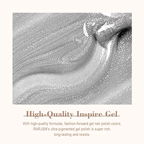 RARJSM Silver Cat Eye Gel Nail Polish 9D Cateye Galaxy Universal Glitter Shimmer Velvet Ice Gel Polish Single Bottle 15ml with Magnetic Stick UV LED Curing Requires Soak Off Home Salon DIY Manicure - Image 5