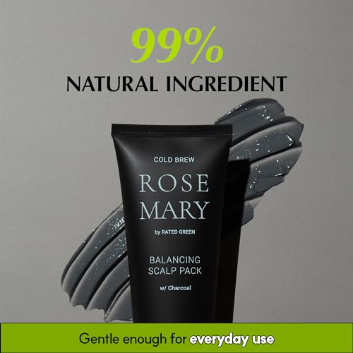 RATED GREEN COLD BREW Rosemary Balancing Scalp Pack w/Charcoal | Korean Hair Care Hair Conditioning Mask | Deep Conditioning Hair Mask for Dry Damaged Hair | Hydrating Hair Mask, 6.76 Fl. Oz - Image 6