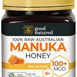 Raw Manuka Honey Certified MGO 100+ / 6+ Manuka With Antibacterial Activity - (NPA 6+) 500g (1.1lb) by Good Natured