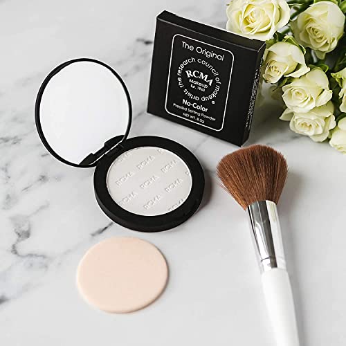 RCMA No-Color Loose Pressed Setting Powder, Neutral Finishing Foundation with Cacao Seed Butter, Smooth Face - Everyday or Professional Makeup for Theater, Movies - Image 2