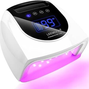 Rechargeable 96W Cordless UV LED Nail Lamp with Handle, 42 Beads, 4 Timers
