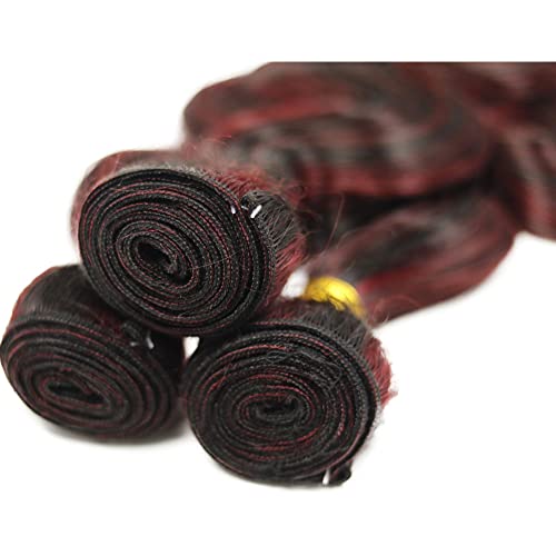 Red Human Hair Bundles P1b99j Body Wave Bundles Human Hair Brazilian Virgin Remy Hair 3 Bundles 8 10 12 Inch Ombre Body Wave Bundles Double Weft Hair Weave Highlight Bundles 300g - Image 4