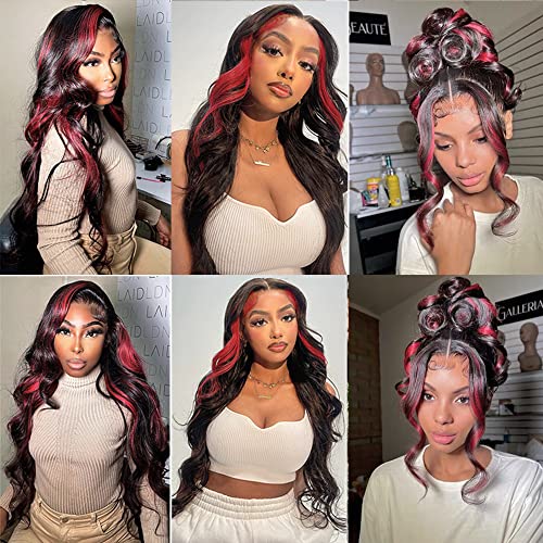 Red Human Hair Bundles P1b99j Body Wave Bundles Human Hair Brazilian Virgin Remy Hair 3 Bundles 8 10 12 Inch Ombre Body Wave Bundles Double Weft Hair Weave Highlight Bundles 300g - Image 2