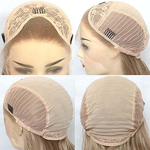 Red Lace Front Wig 22 Inch Straight Synthetic Heat Resistant Hair for Women - Image 5