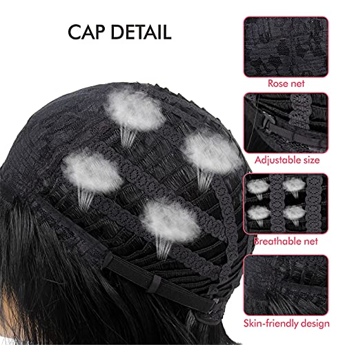 REEWES Mens Dark Brown Wig Short Men Wig Curly Men's Wig with Side Swept Bangs Natural Synthetic Full Wig for MaleDaily Party Costume Cosplay Wear - Image 4