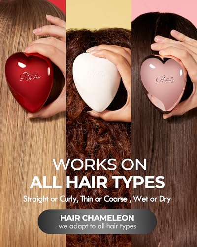 ReFa Heart Brush Matte Black, Small, Heart-Shaped, Gentle Detangling for Thick Hair - Image 7