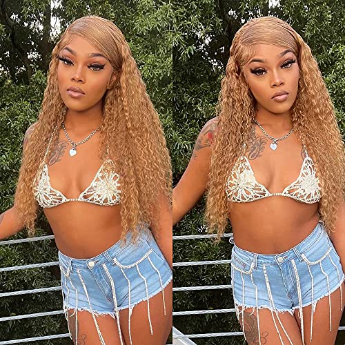 REMY Hair Color #27 Brazilian Human Hair Bundle Honey Blonde Bundle Kinky Curly Unprocessed Hair Extension - Image 5