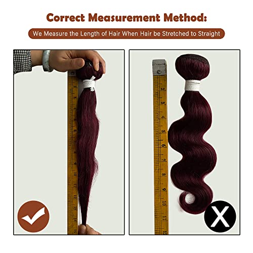 REMY HAIR Red Bundles Human Hair 99j Bundles Body Wave 20 Inch 1 Bundle Unprocessed Brazilian Virgin Hair Human Hair Bundles for Black Women - Image 5