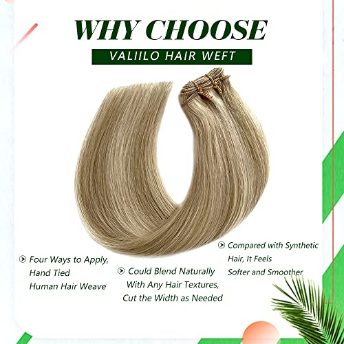 24 Inch Brown to Blonde Balayage Remy Human Hair Extensions Double Weft 120g Sew-in - Image 2