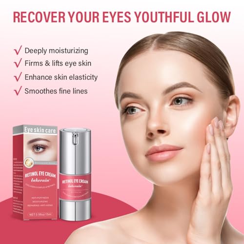 Retinol Eye Cream,Anti-Aging Eye Cream with Hyaluronic Acid and Collagen,Diminish Dark Circles,Eliminate Puffiness,Smooth Fine Lines,Enhances the Elasticity of the Eye Area. - Image 3
