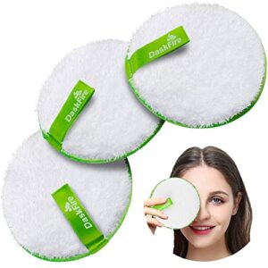 Soft Reusable Makeup Remover Pads 3 Washable Facial Wipes Hypoallergenic 4.5 Inch Diameter