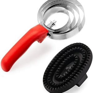 Reversible Stainless Steel Curry Comb with Large Rubber Curry, Horse Brushes for Grooming Kit Blue Rubber Horse Curry Comb for Shedding Grooming Horses Dogs Goats Cattle Cow Donkey Brush Supplies