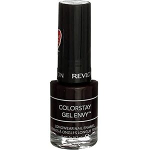 Revlon ColorStay Gel Envy Longwear Nail Polish, with Built-in Base Coat & Glossy Shine Finish, in Plum/Berry, 610 Heartbreaker, 0.4 oz