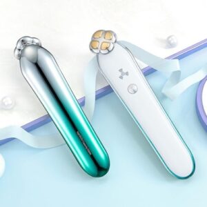 RF Radio Frequency Eye Device | Under Eye Bags Treatment | Eye Bags | Eye Puffiness | Dark Circles | Wrinkle Reducing | Anti Aging Device - 2 in 1 Professional RF Eye Skin Care Beauty Device