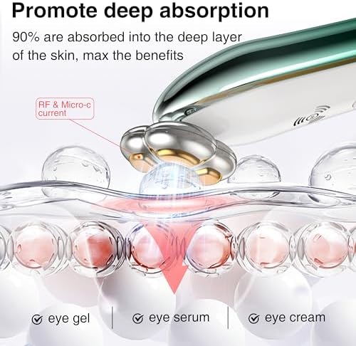 RF Radio Frequency Eye Device | Under Eye Bags Treatment | Eye Bags | Eye Puffiness | Dark Circles | Wrinkle Reducing | Anti Aging Device - 2 in 1 Professional RF Eye Skin Care Beauty Device - Image 5