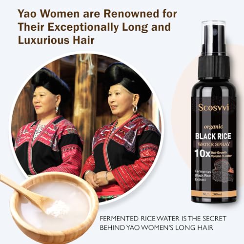 Rice Water For Hair Growth Serum: Hair Loss Treatments For Women And Men - For Dry Damaged Hair With Castor Oil Ginger And Fermented Rice - Hair Growth Spray For Thicker Fuller Longer Hair 100ml - Image 3