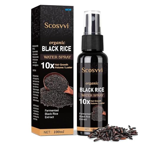 Rice Water For Hair Growth Serum: Hair Loss Treatments For Women And Men - For Dry Damaged Hair With Castor Oil Ginger And Fermented Rice - Hair Growth Spray For Thicker Fuller Longer Hair 100ml
