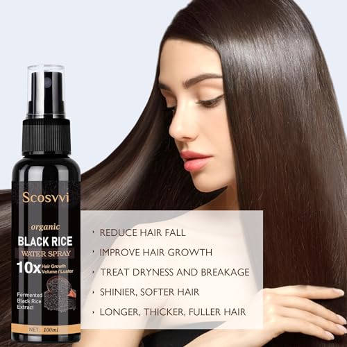 Rice Water For Hair Growth Serum: Hair Loss Treatments For Women And Men - For Dry Damaged Hair With Castor Oil Ginger And Fermented Rice - Hair Growth Spray For Thicker Fuller Longer Hair 100ml - Image 5