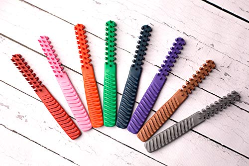 Rich Red 3/4 Inch Hybrid Hair Brush Comb Detangler for All Hair Types and Beards - Image 3