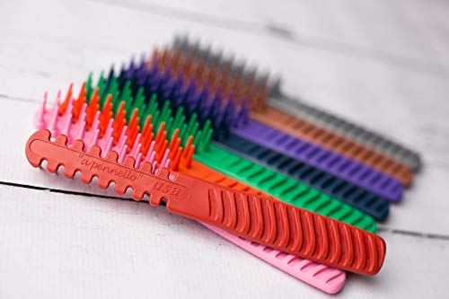 Rich Red 3/4 Inch Hybrid Hair Brush Comb Detangler for All Hair Types and Beards - Image 2