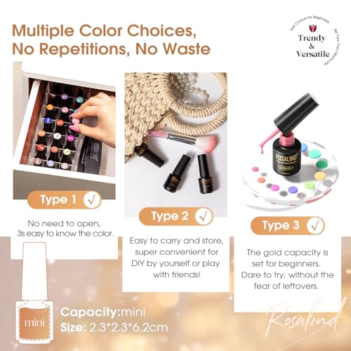 ROSALIND 20-Color Fall/Winter Gel Nail Polish Set with Base and Top Coat - Image 9