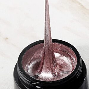 Rose Gold Elastic Pulling Gel Nail Polish for Nail Art, 15ml Capacity