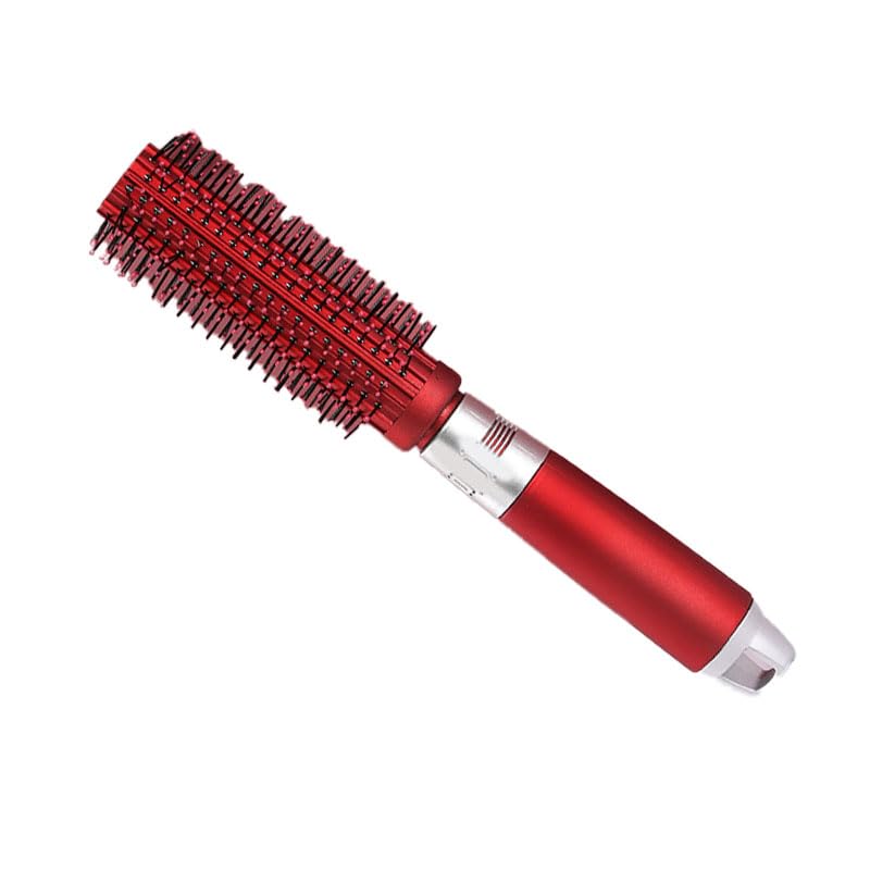 Round Boar Bristle Brush for Superior Texture, Shine, and Fast Drying, Medium Size, Red - Image 4
