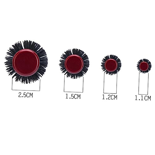 Round Comb Brush Round Comb Nylon Bristle Comb Hair Tool Tail Comb Man Wooden Roller Comb Pointed Tail Scalp Massage - Image 3