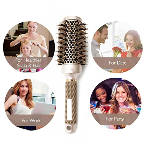 Round Hair Brush Blow Drying Comb Boar Bristle Brushes Thermal Ceramic Anti Static for Hair Styling Curling comb - Image 5