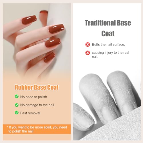 Rubber Base Coat, 100ml for Gel Nail Polish Soak Off Curing for Professional Nail Salon or DIY at Home with an Empty Bottle - Image 4