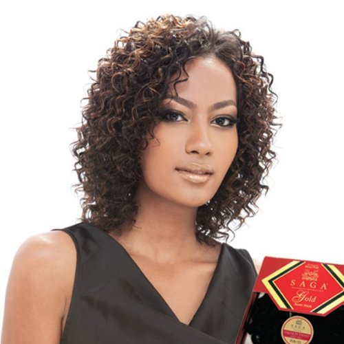 SAGA GOLD Remy Human Hair Weave - WATER DEEP REMY 3 PCS - COLOR 1