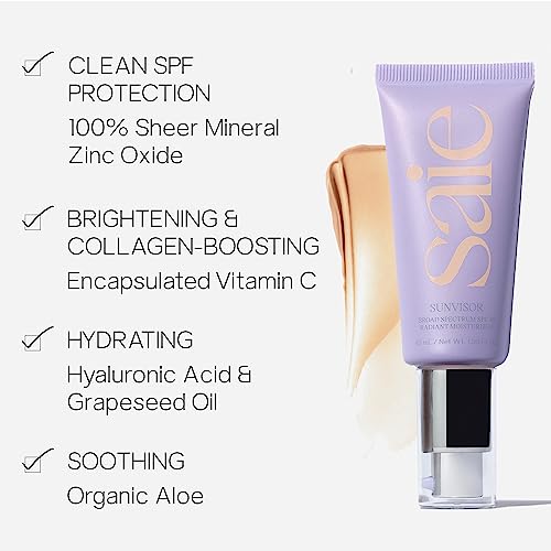 Saie Sunvisor SPF 35 Moisturizer with Zinc Oxide 1.35 oz - Image 3