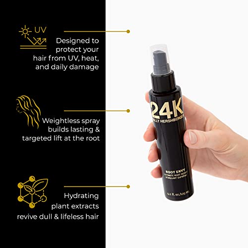 SALLY HERSHBERGER 24K Volume Duo - Root Envy Ultimate Root Boost, Supreme Body Volumizing Mousse - Heat-Protecting Root Spray for Medium to Fine Hair - Weightless Sculpting Foam - 2 pc - Image 2