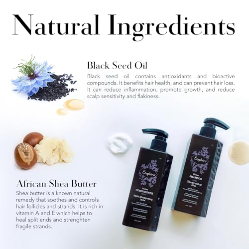 Saphira Divine Curls Shampoo & Conditioner for Curly, Wavy & Multi-Textured Hair, Sulfate-Free, Paraben-Free, Deeply Cleanses, Restores & Hydrates - Image 4