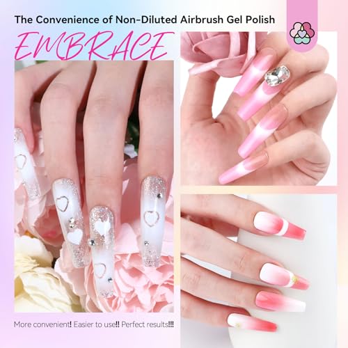 SAVILAND 24 Color Airbrush Gel Nail Polish 100pcs Nail Polish Protector for Fingers with Tweezers - Image 5