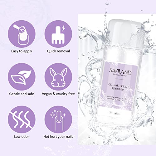 Saviland 250ML Gel Nail Polish Remover Kit with 6 Colors Spider Gel - Image 5