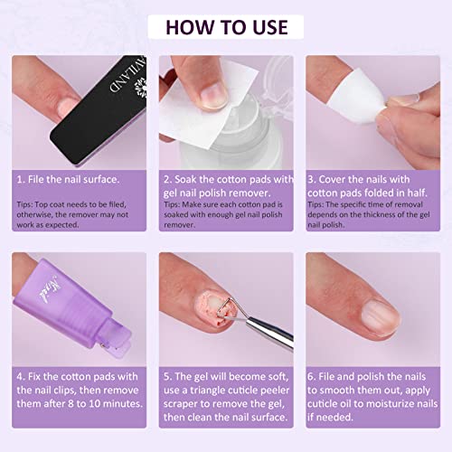 Saviland 250ML Gel Nail Polish Remover Kit with 6 Colors Spider Gel - Image 9