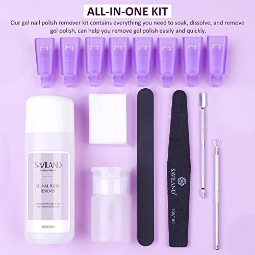 Saviland 250ML Gel Nail Polish Remover Kit with 6 Colors Spider Gel - Image 4