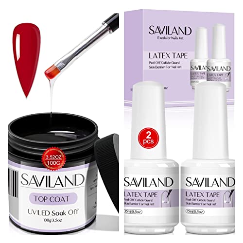 SAVILAND Gel Top Coat Liquid Latex for Nail