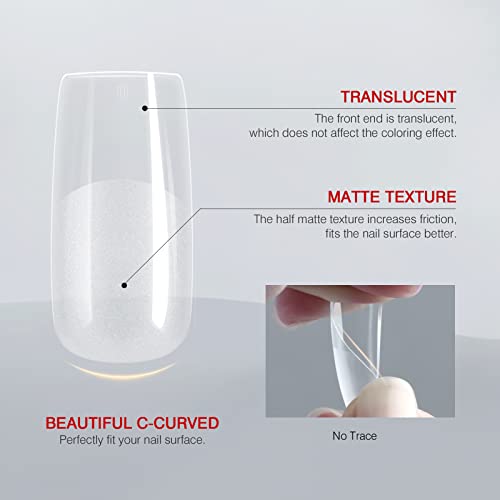 Saviland Gel X Nail Tip - Soft Nail Gel Nail Tip 550PCS Medium Square Full Cover Nail Tip Set Clear Acrylic Nails Tips 12 Sizes Gel Nail Tip Kit for Nail Repair Extensions Kit for DIY Nail Salon Use - Image 4