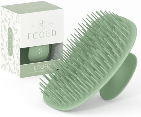 Scalp Massager Shampoo Brush,Scalp Scrubber for Dandruff Removal, Scalp Care Hair Brush Wet & Dry detangler for Men and Women.Suitable for Short Medium Hair(Green)
