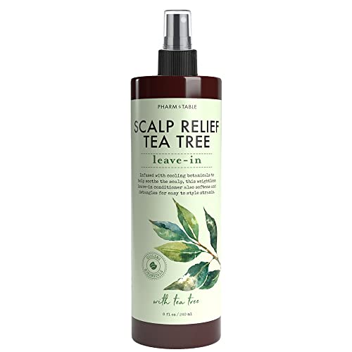 Scalp Relief Tea Tree Leave-In Conditioner, Relieve Itchy, Dry Scalp, Detangles Hair, 240ml/8 fl oz
