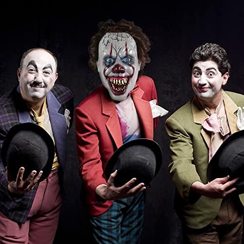 Scary Clown Mask, Creepy Evil Clown Latex Face Masks for Adults Halloween Cosplay Party Props - Image 3