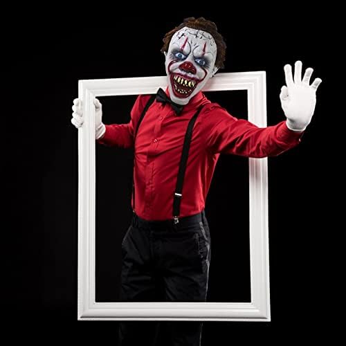 Scary Clown Mask, Creepy Evil Clown Latex Face Masks for Adults Halloween Cosplay Party Props - Image 5