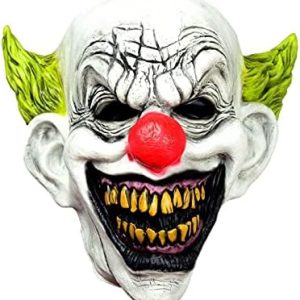 Scary Evil Killer Joker Clown Latex Mask Halloween Horror Cosplay Costume Prop For Adults Full Head
