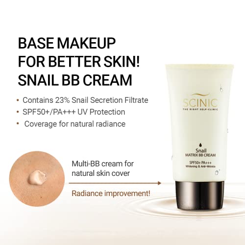 SCINIC Snail Matrix BB Cream 1.35 fl oz(40ml) | Fill with moisture and nourishment, natural cover for skin texture | Korean Skincare - Image 3