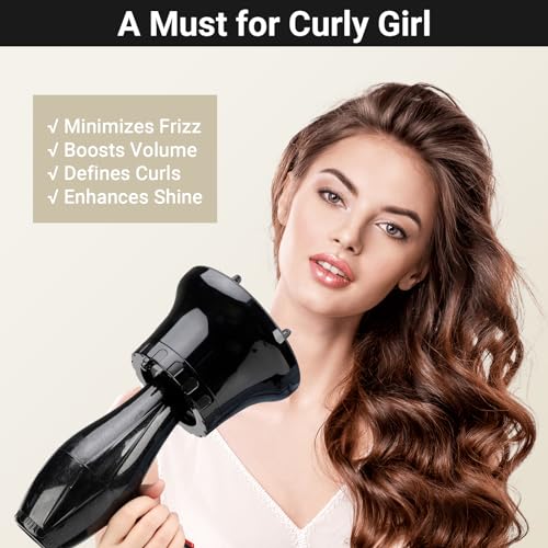 Segbeauty Universal Curly Hair Diffuser, Adaptable Hair Diffuser Attachment for Hair Salon Quality Hairstyling Tool Hair-protective Frizz-free Fast-drying for Dryers with 1.65" - 3.15" Nozzle - Image 2