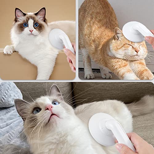 Gentle Self-Cleaning Cat Brush with Release Button for Tangles and Loose Fur - Image 5